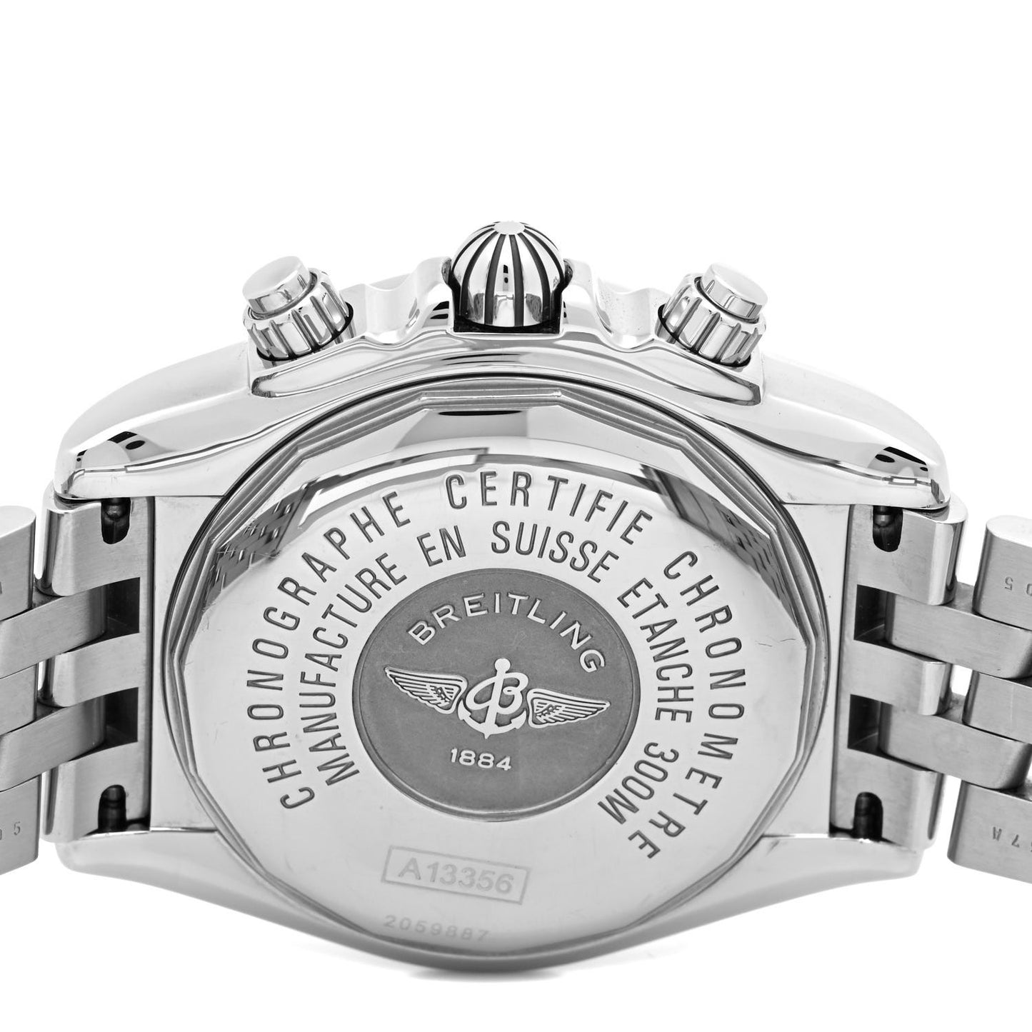Stainless Steel 44mm Chronomat Evolution Automatic Chronograph Watch Black A13356