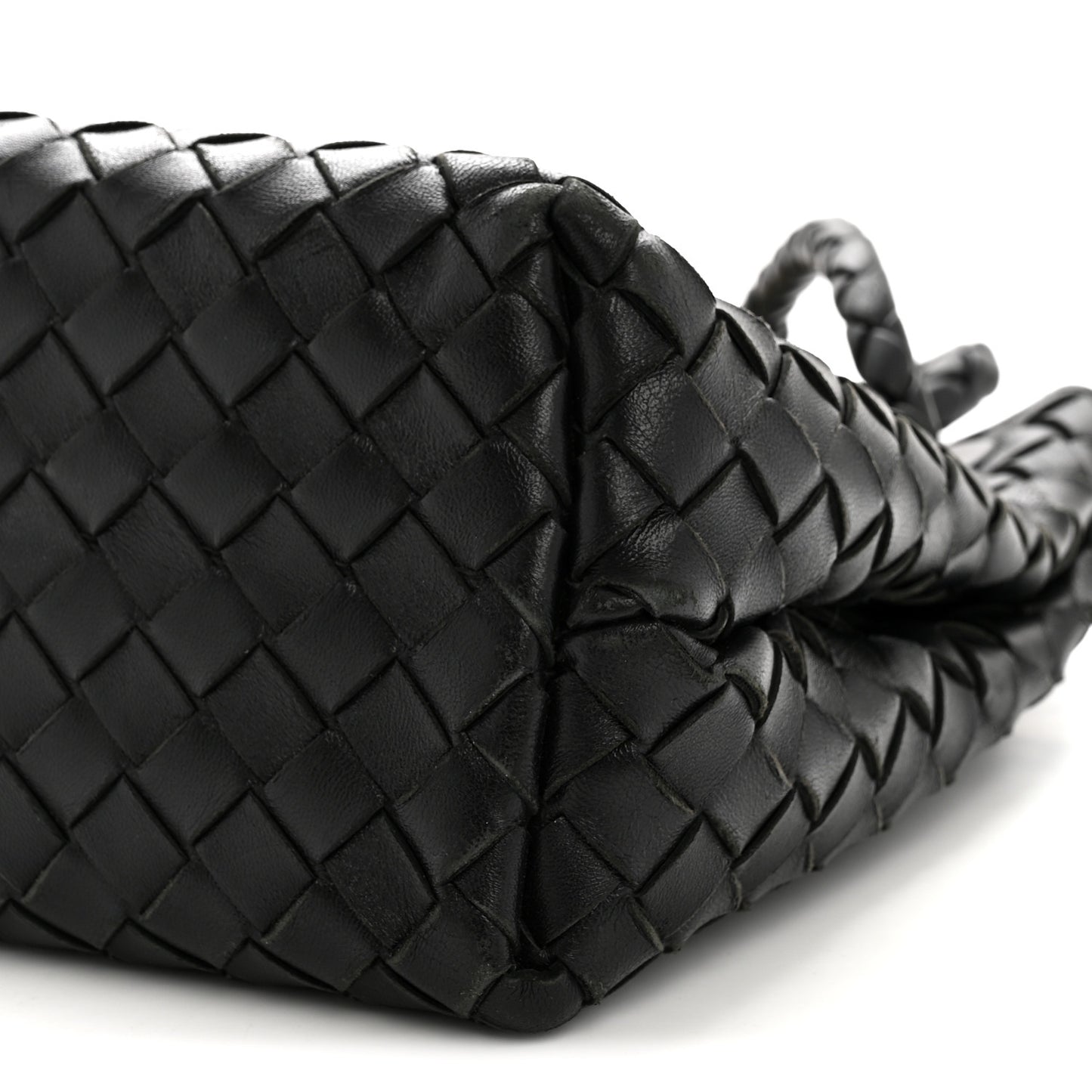 Nappa Intrecciato Medium Andiamo Shoulder Bag Black
