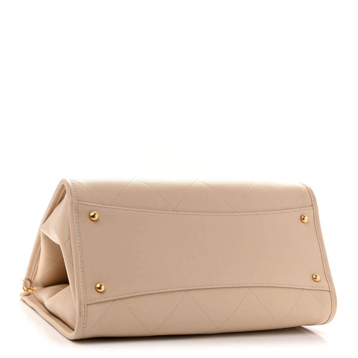 Chanel Caviar Stitched Pocket CC Large Tote Beige 5 of 14