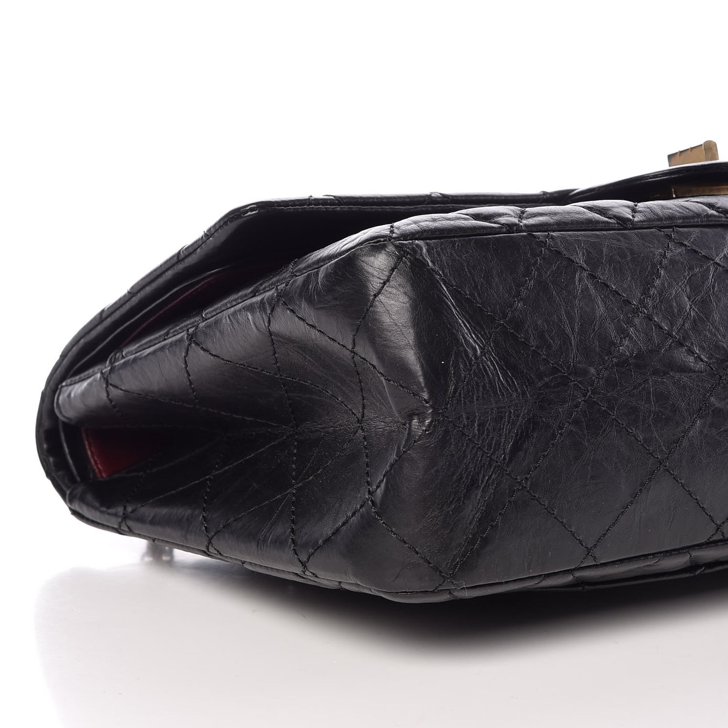 Aged Calfskin Quilted 2.55 Reissue 227 Flap Black