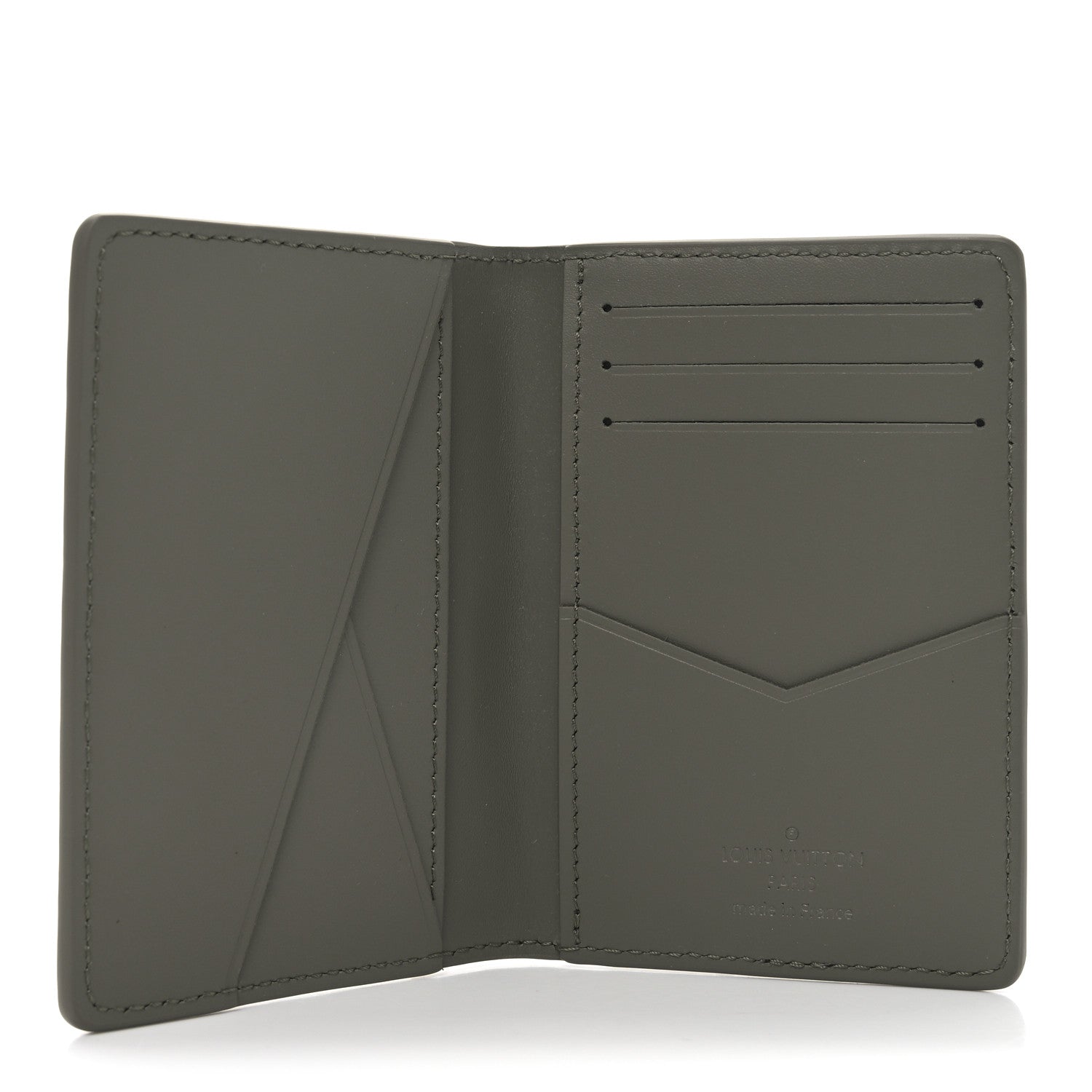 Louis Vuitton Calfskin Monogram Shadow Pocket Organizer Olive Green 5 of 6
