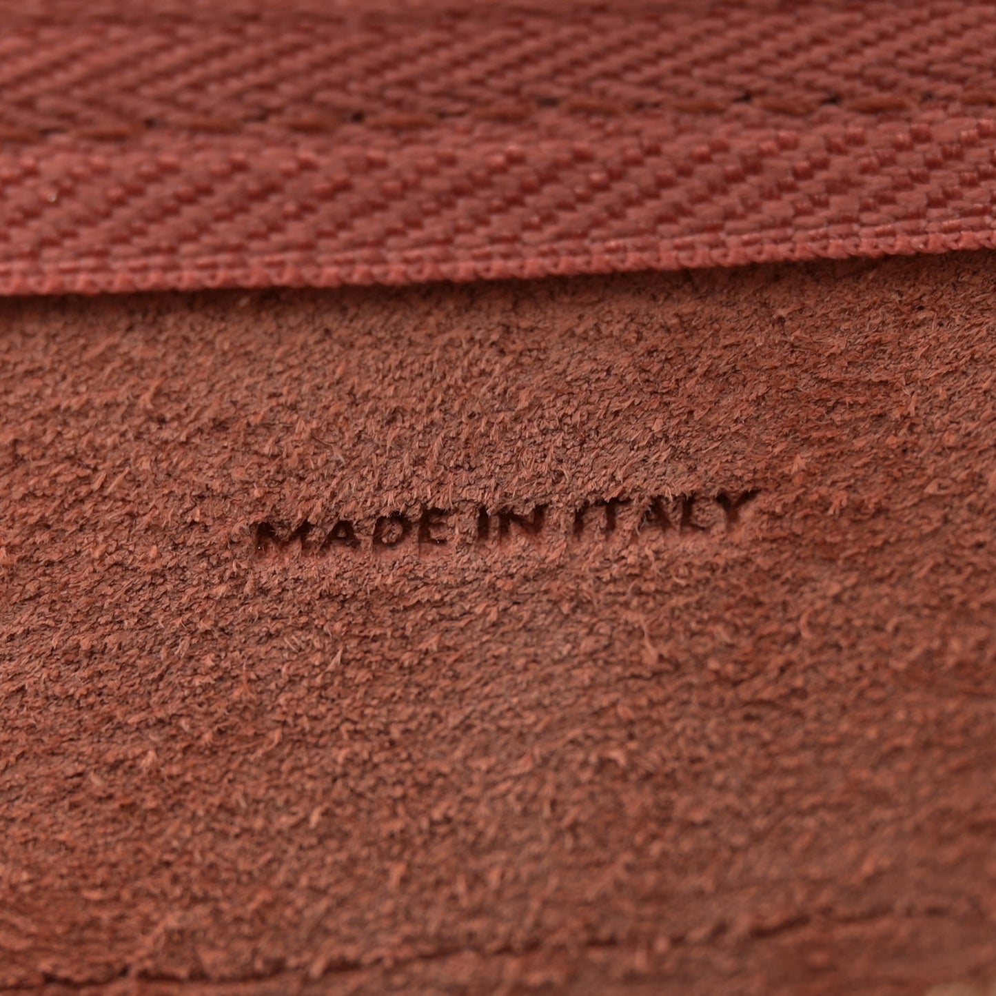 Grained Calfskin Nano Belt Bag Terracotta