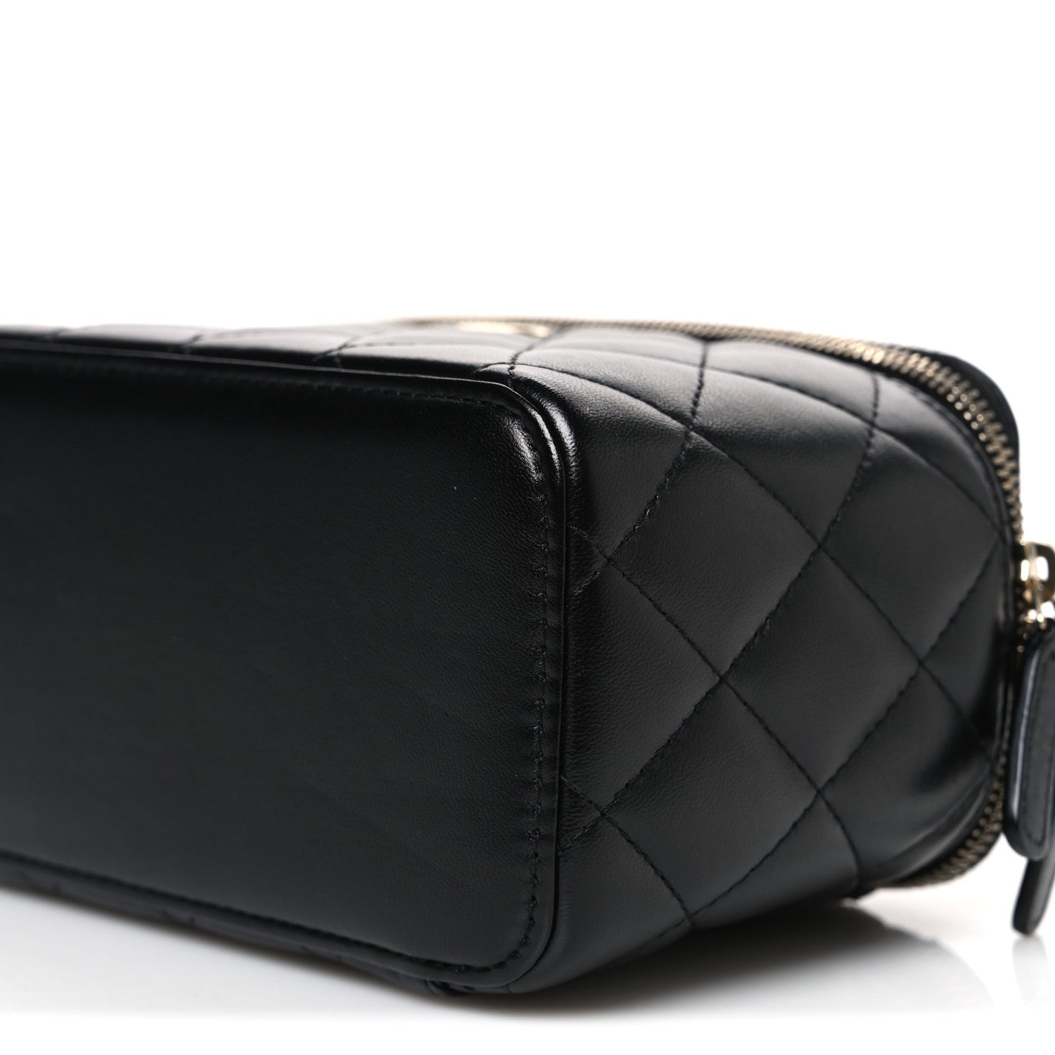 Chanel Lambskin Quilted Small Top Handle Vanity Case With Chain Black 10 of 10