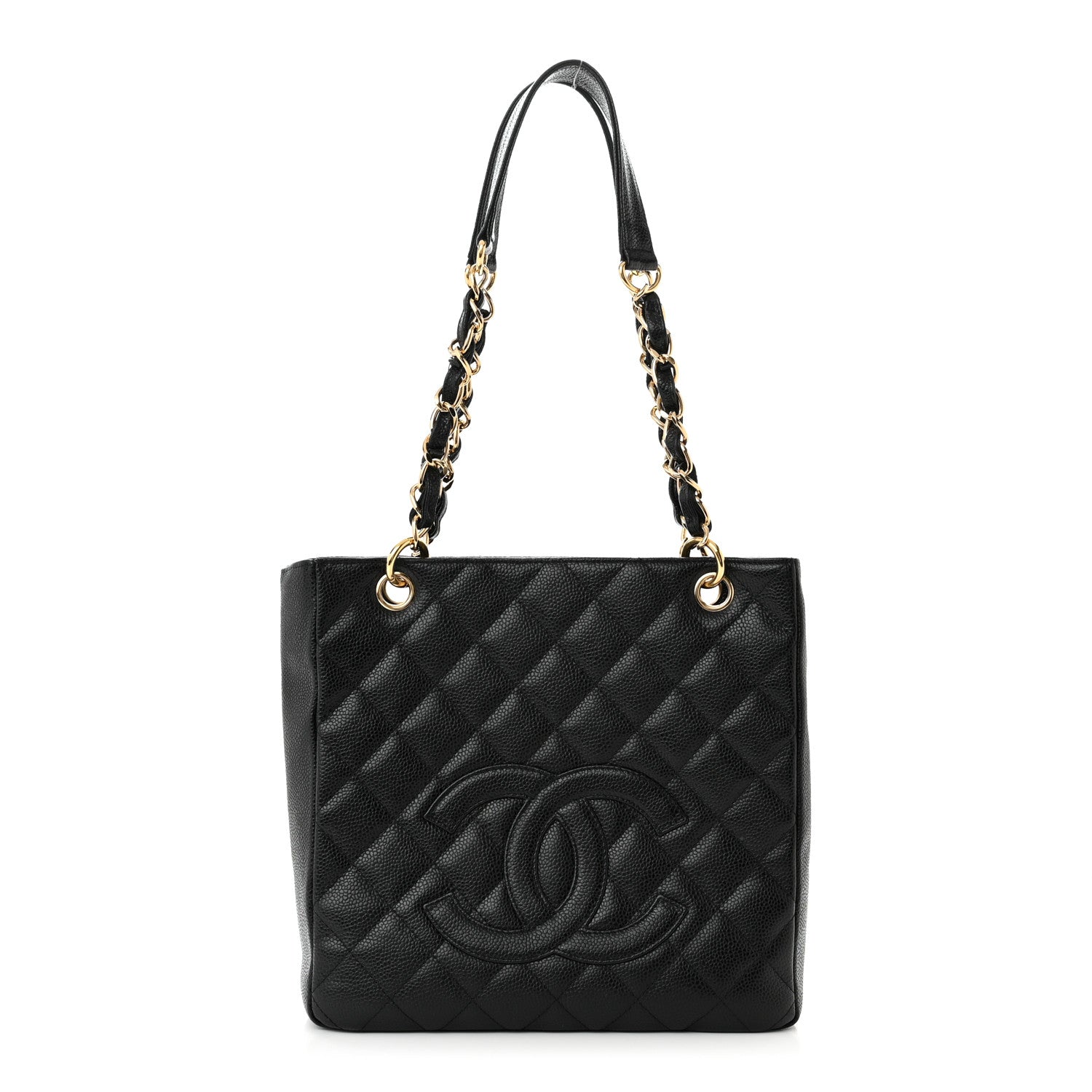 Chanel Caviar Quilted Petit Shopping Tote PST Black 1 of 10