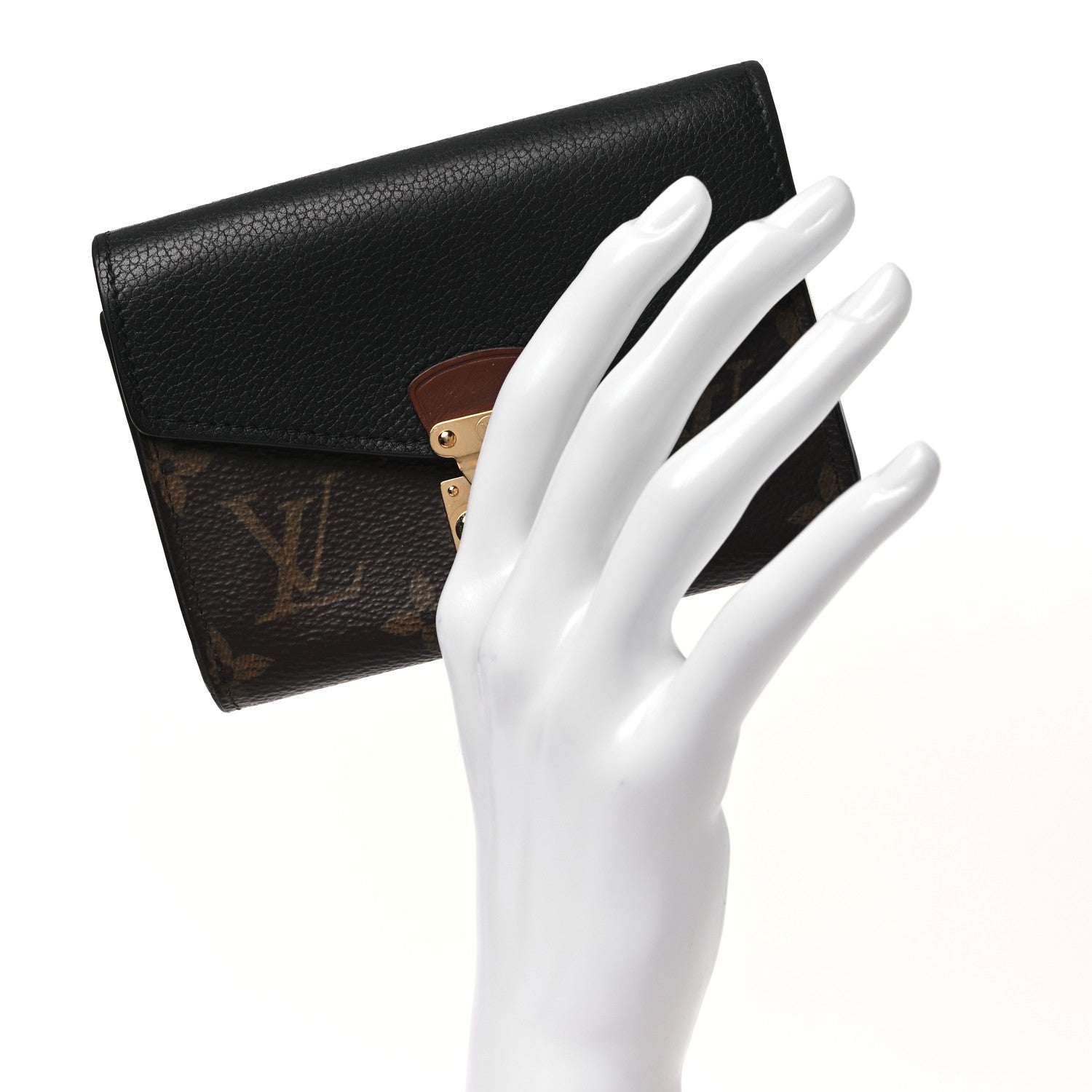Louis Vuitton Monogram Pallas Compact Wallet NM Black 2 of 7