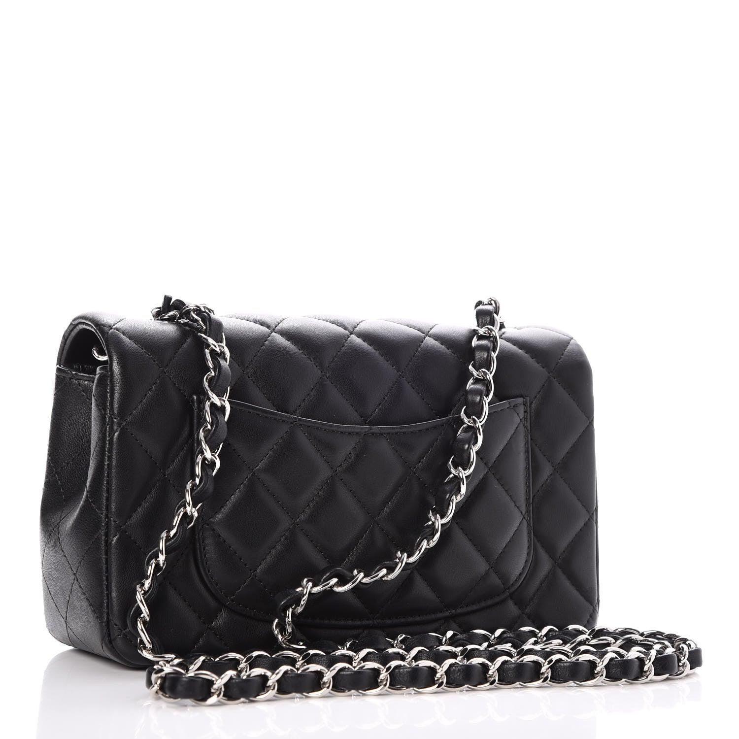 Chanel Lambskin Quilted Mini Rectangular Flap Black 3 of 8