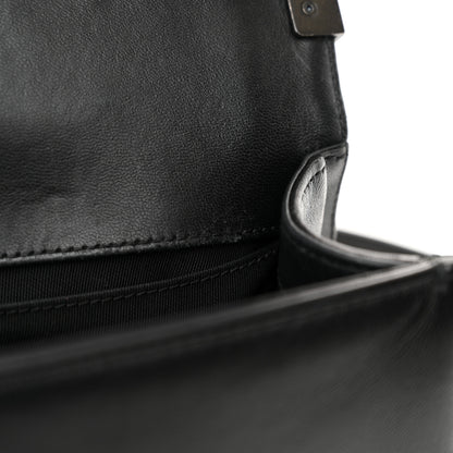 Chanel Lambskin Quilted Medium Boy Flap Black 11 of 12