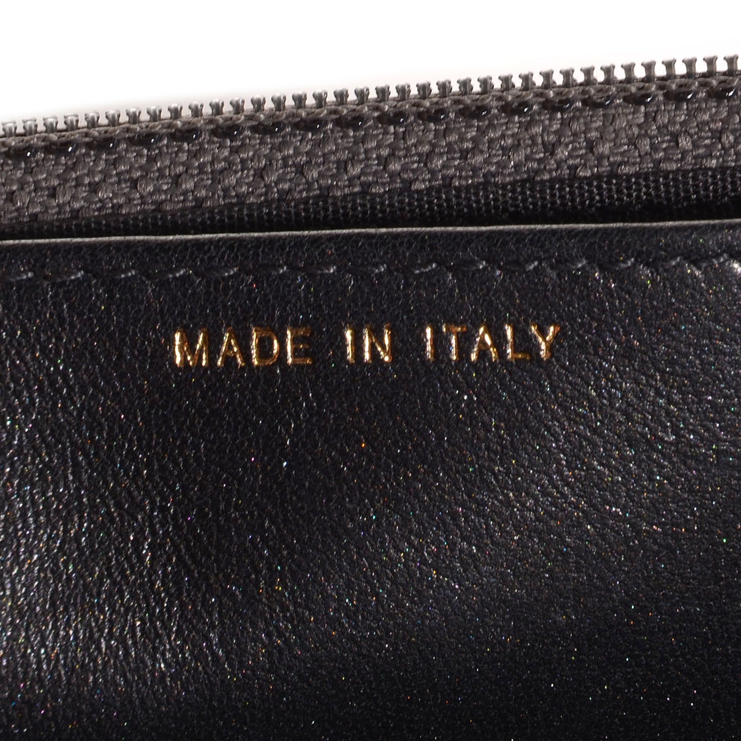 Calfskin Double Stitch Boy Wallet On Chain WOC Grey