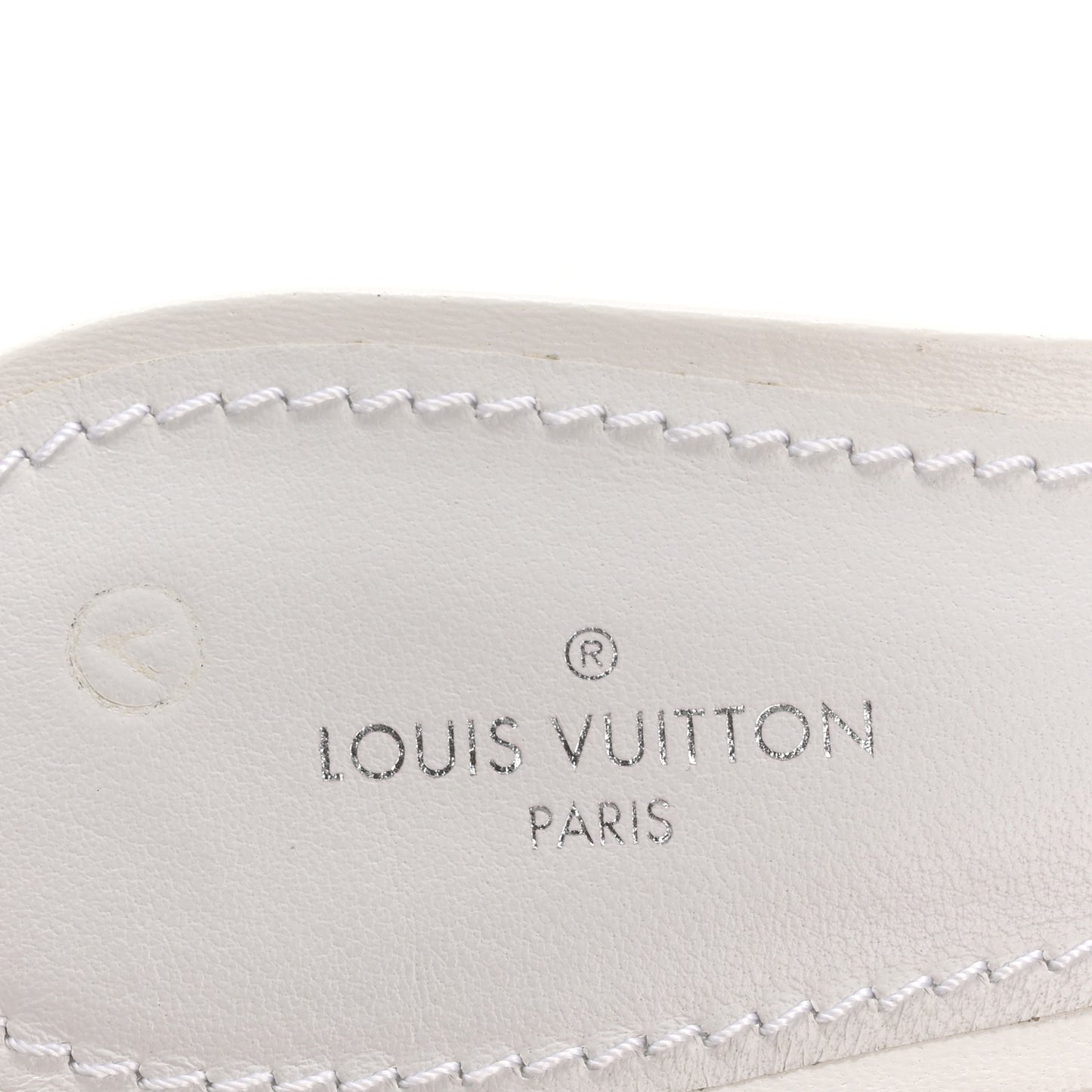 Lambskin Embossed Monogram Revival Mid Heel Mules 39 White