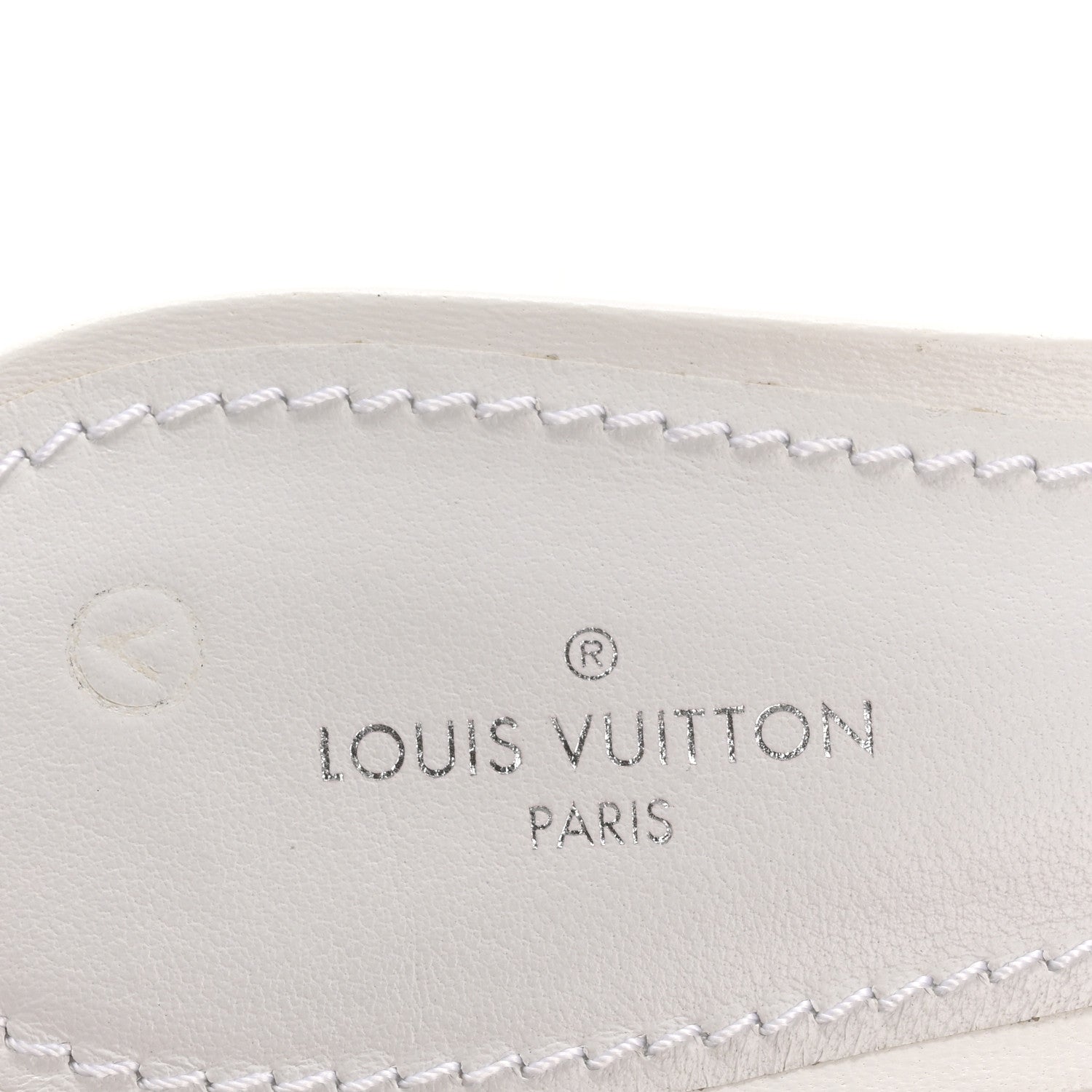 Louis Vuitton Lambskin Embossed Monogram Revival Mid Heel Mules 39 White 8 of 9