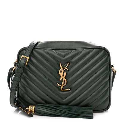 Saint Laurent Calfskin Matelasse Monogram Lou Camera Bag Military Green 1 of 11