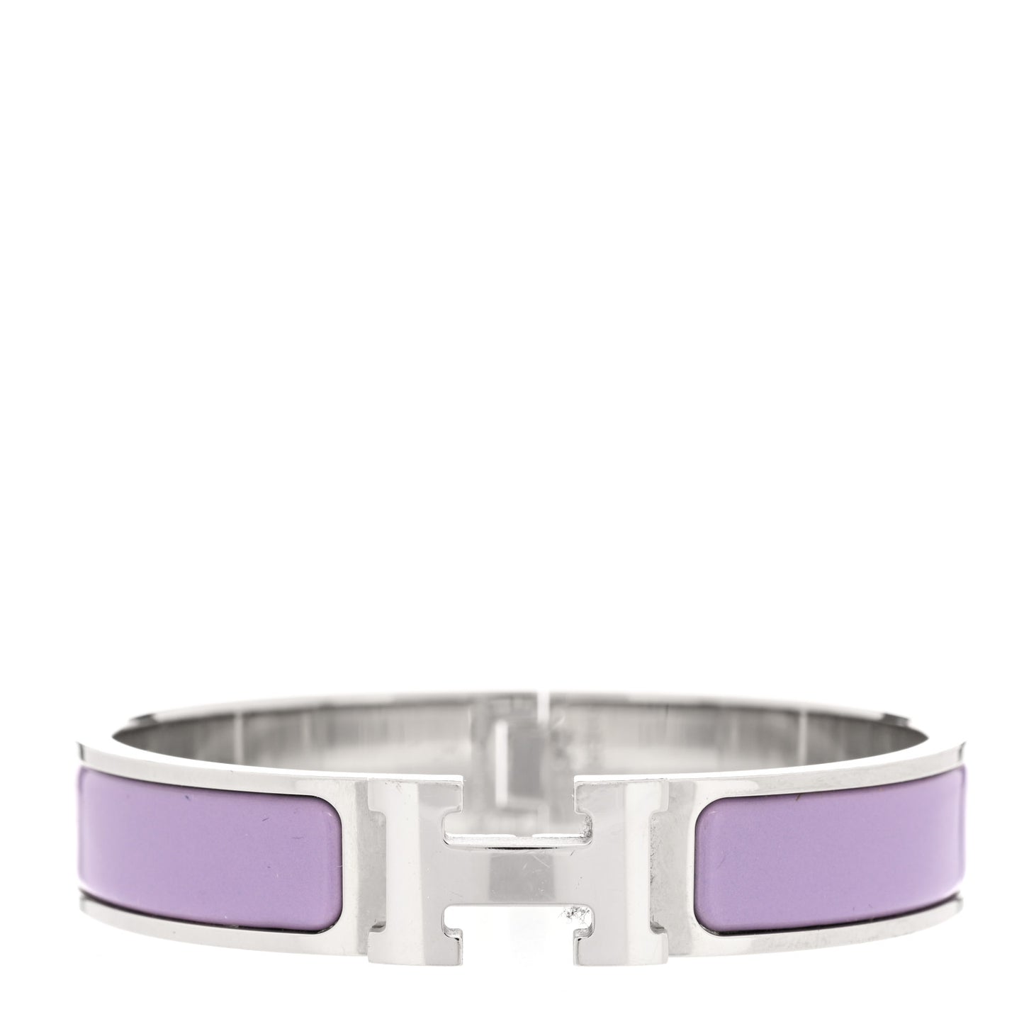 Enamel Narrow Clic Clac H Bracelet PM Lilas