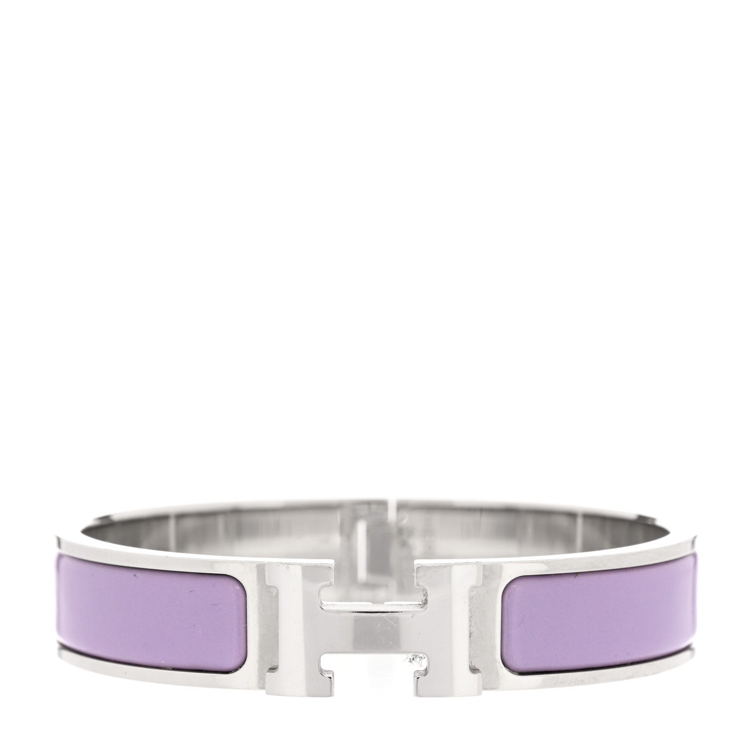 Hermes Enamel Narrow Clic Clac H Bracelet PM Lilas 1 of 5