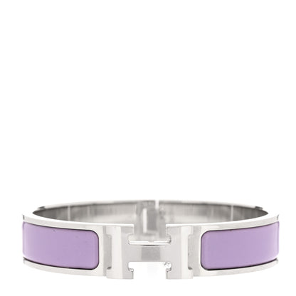 Hermes Enamel Narrow Clic Clac H Bracelet PM Lilas 1 of 5