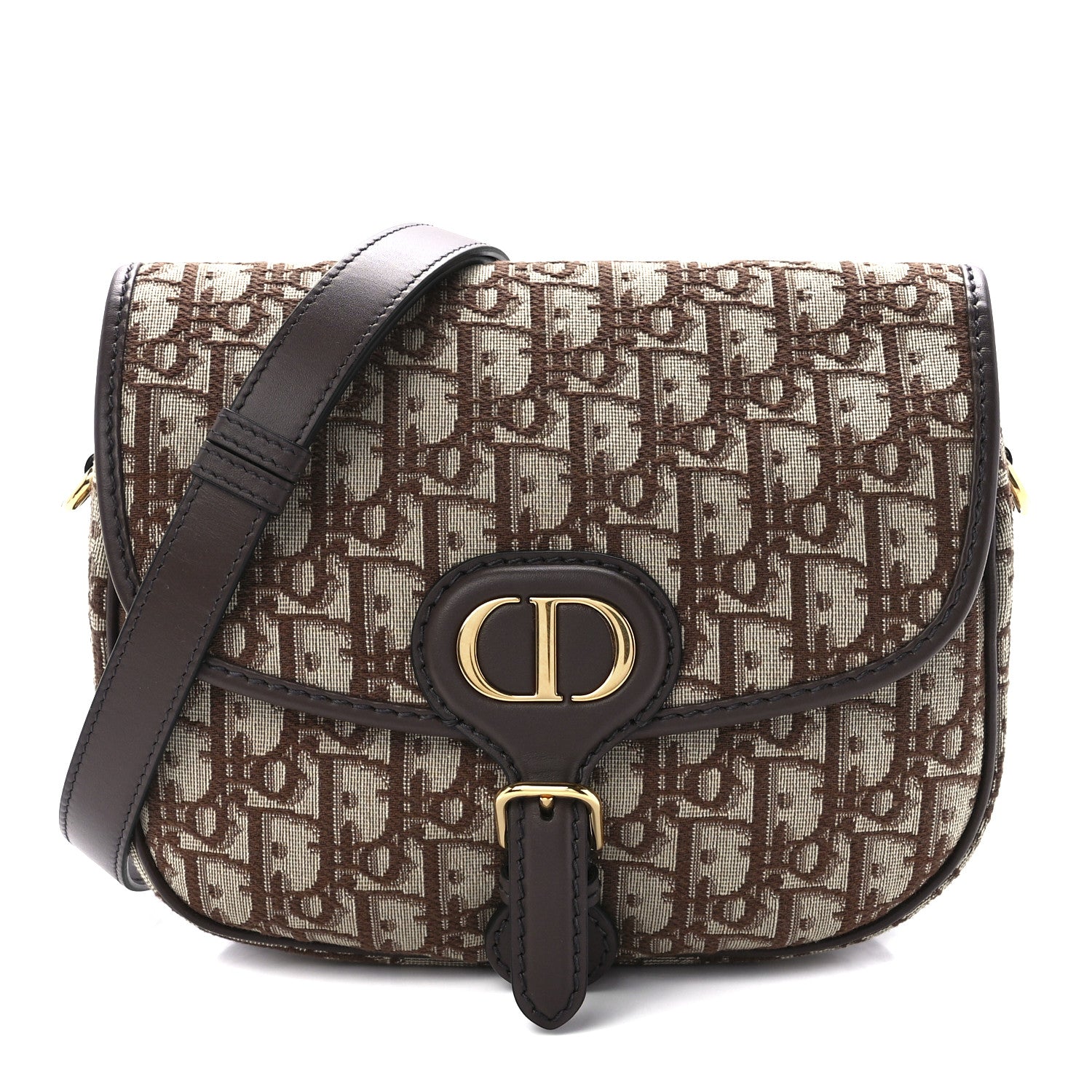 Christian Dior Oblique Medium Bobby Flap Brown 1 of 10