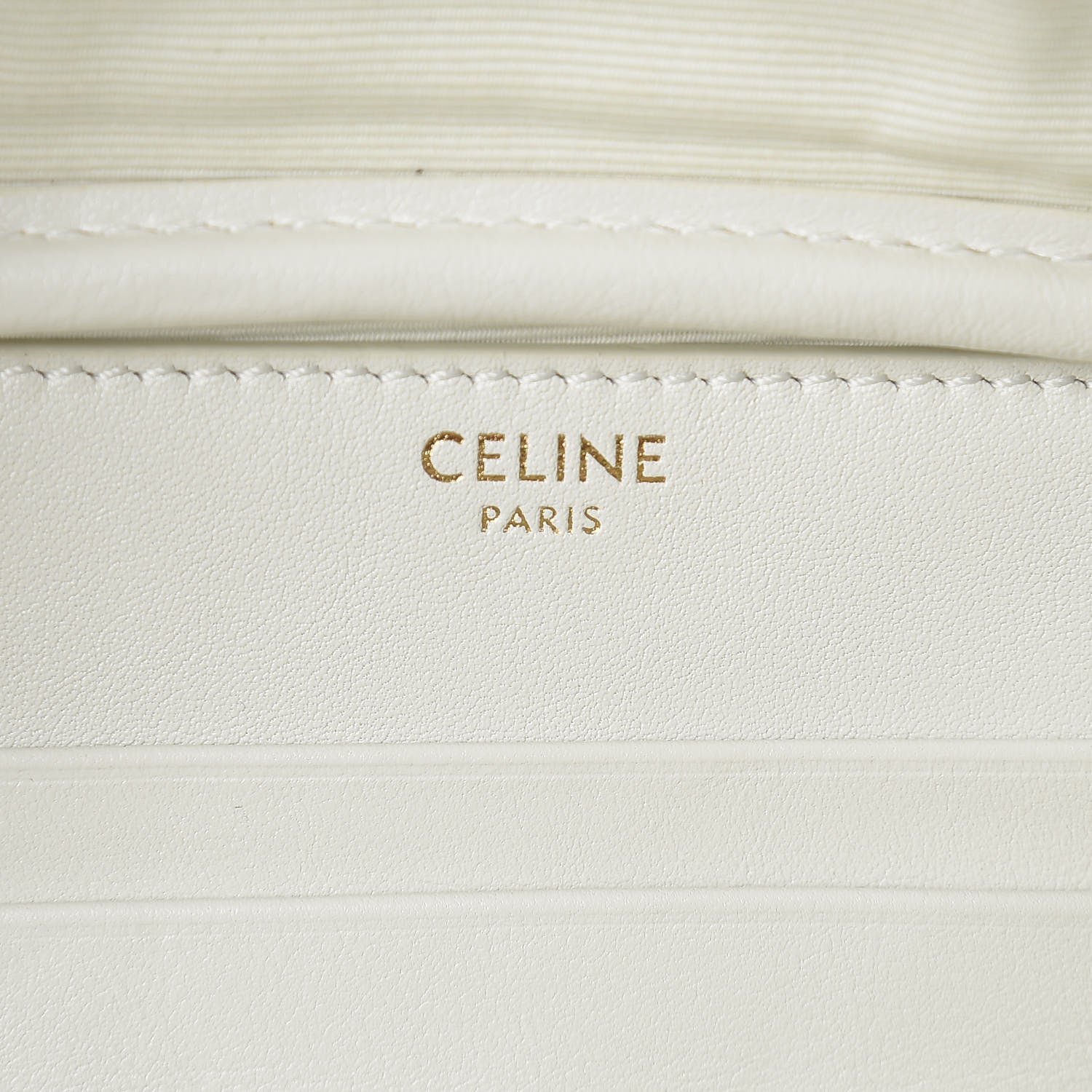 Celine Calfskin Quilted C Charm Belt Bag White 6 of 9