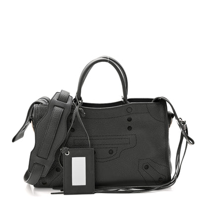 Balenciaga Veau Soyeux Perforated Blackout Hardware S City Gris Fossile 3 of 12