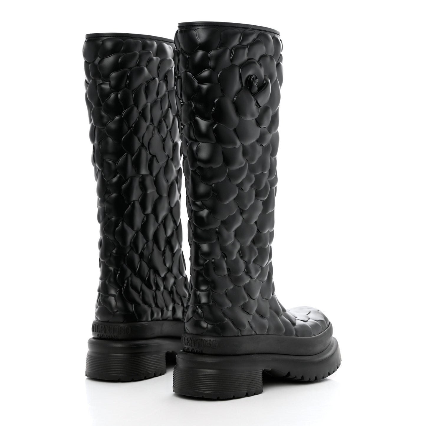 Rubber Atelier 03 Rose Edition 30/50mm Tall Rainboots 38 Black