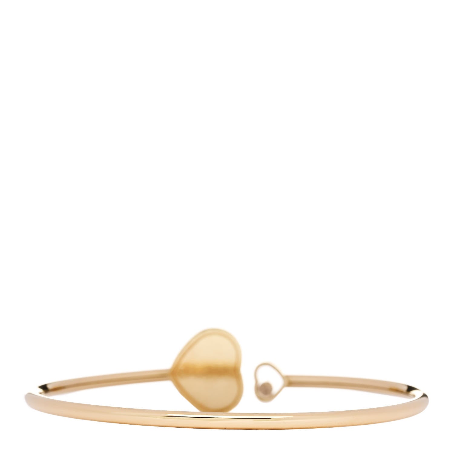 Chopard 18K Yellow Gold Diamond Happy Hearts Bangle Bracelet 2 of 5
