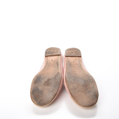Chanel Lambskin Patent Cap Toe CC Ballerina Flats 40 Rose Clair 7 of 26