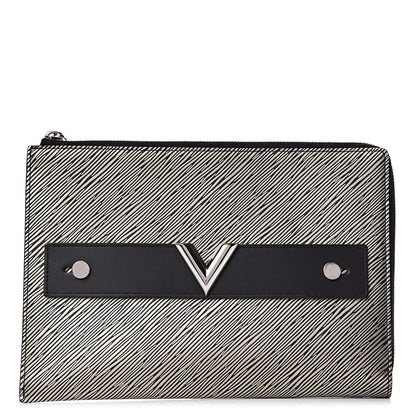 Louis Vuitton Epi Essential V Pochette Platine 1 of 10