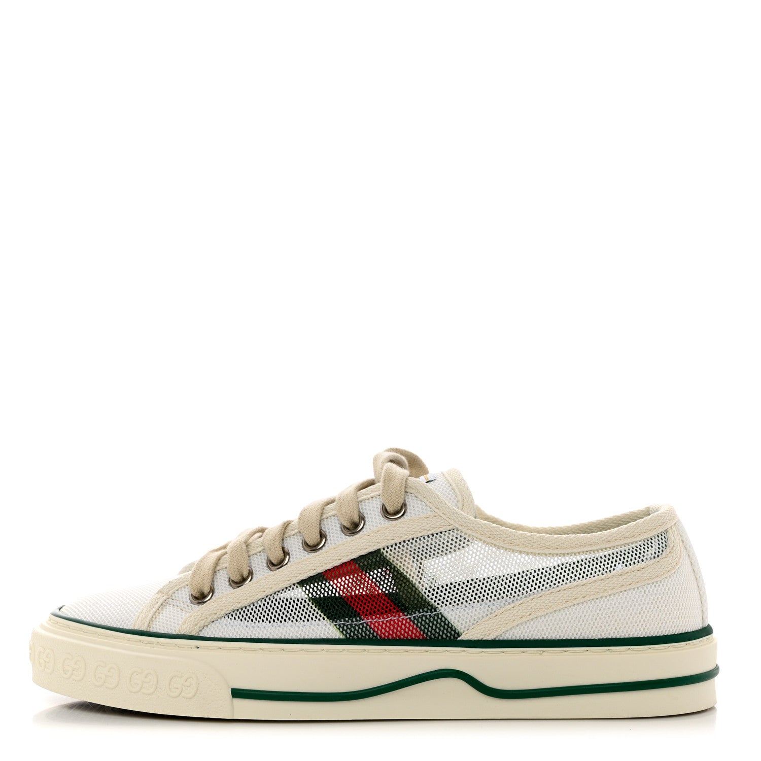 Gucci Mesh Web Womens 1977 Tennis Sneakers 35 Great White Mystic White 1 of 8