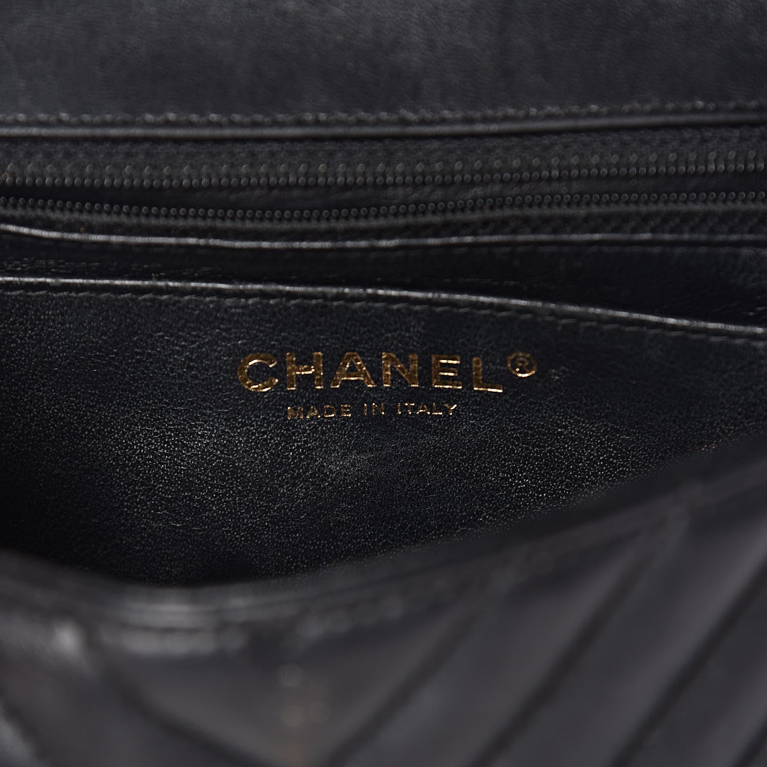 Chanel Lambskin Chevron Quilted Mini Rectangular Flap Black 6 of 15