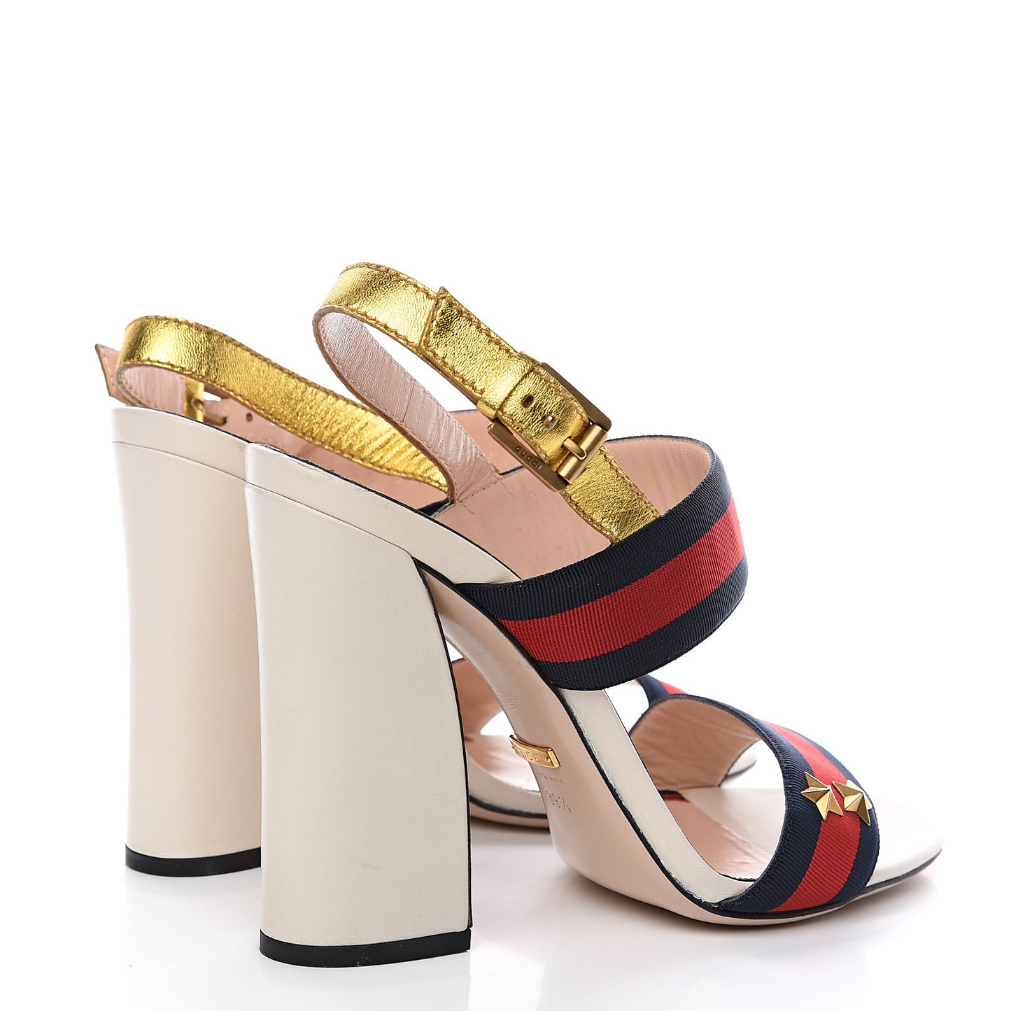 Grosgrain Web Aline High Heel Sandals 39.5 Oro