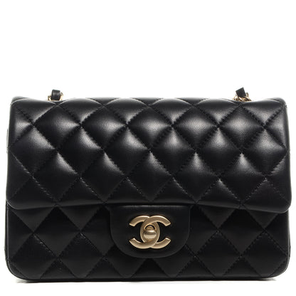 Chanel Lambskin Quilted New Mini Flap Black 1 of 11