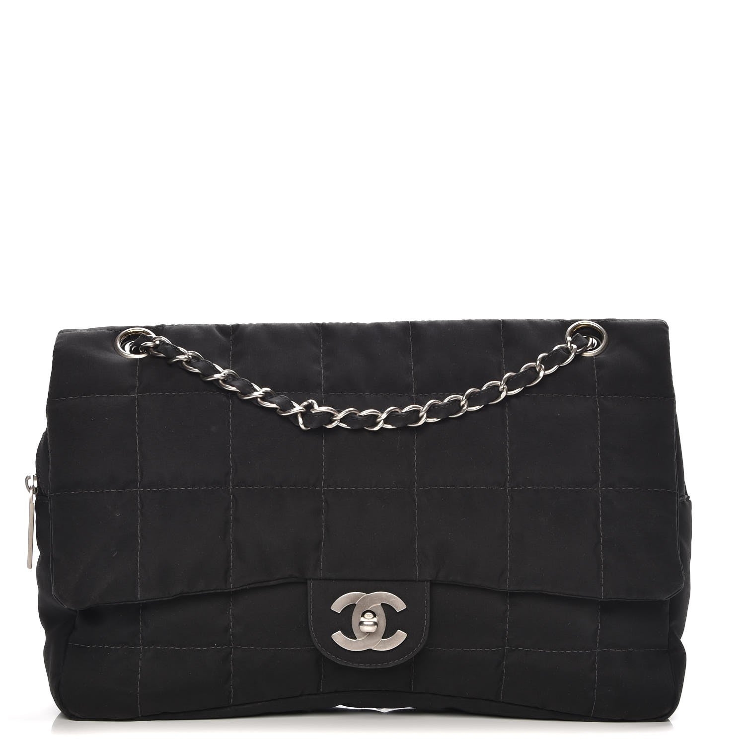 Chanel Nylon Square Quilted Flap Black 1 of 8