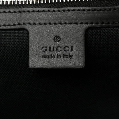 Gucci Soft GG Supreme Monogram Appia Calfskin Web Large Carry On Duffle Bag Black Grey 6 of 11