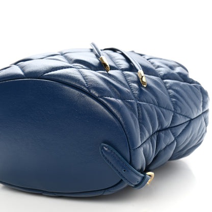 Salvatore Ferragamo Calfskin Quilted Giuliette Backpack Blue 10 of 10