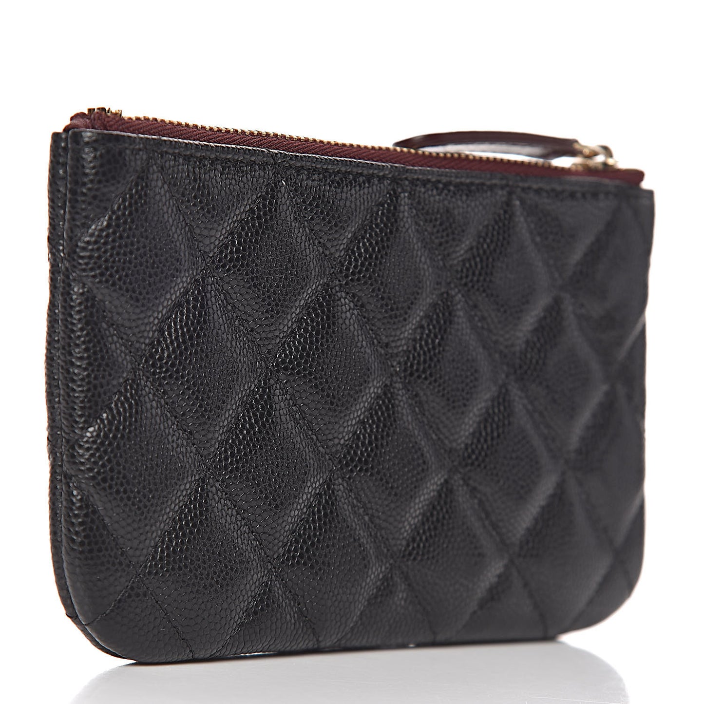 Caviar Quilted Small Cosmetic Case Black