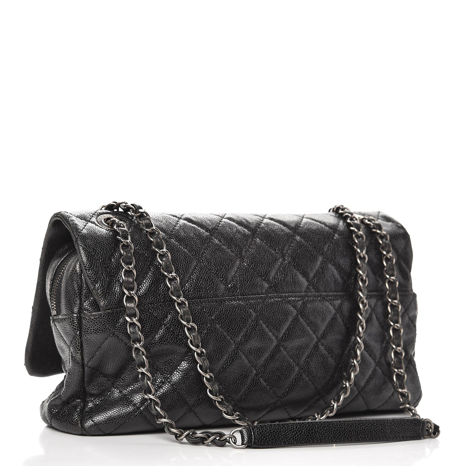 Chanel Iridescent Caviar Quilted Large Chic Flap Black 3 of 10