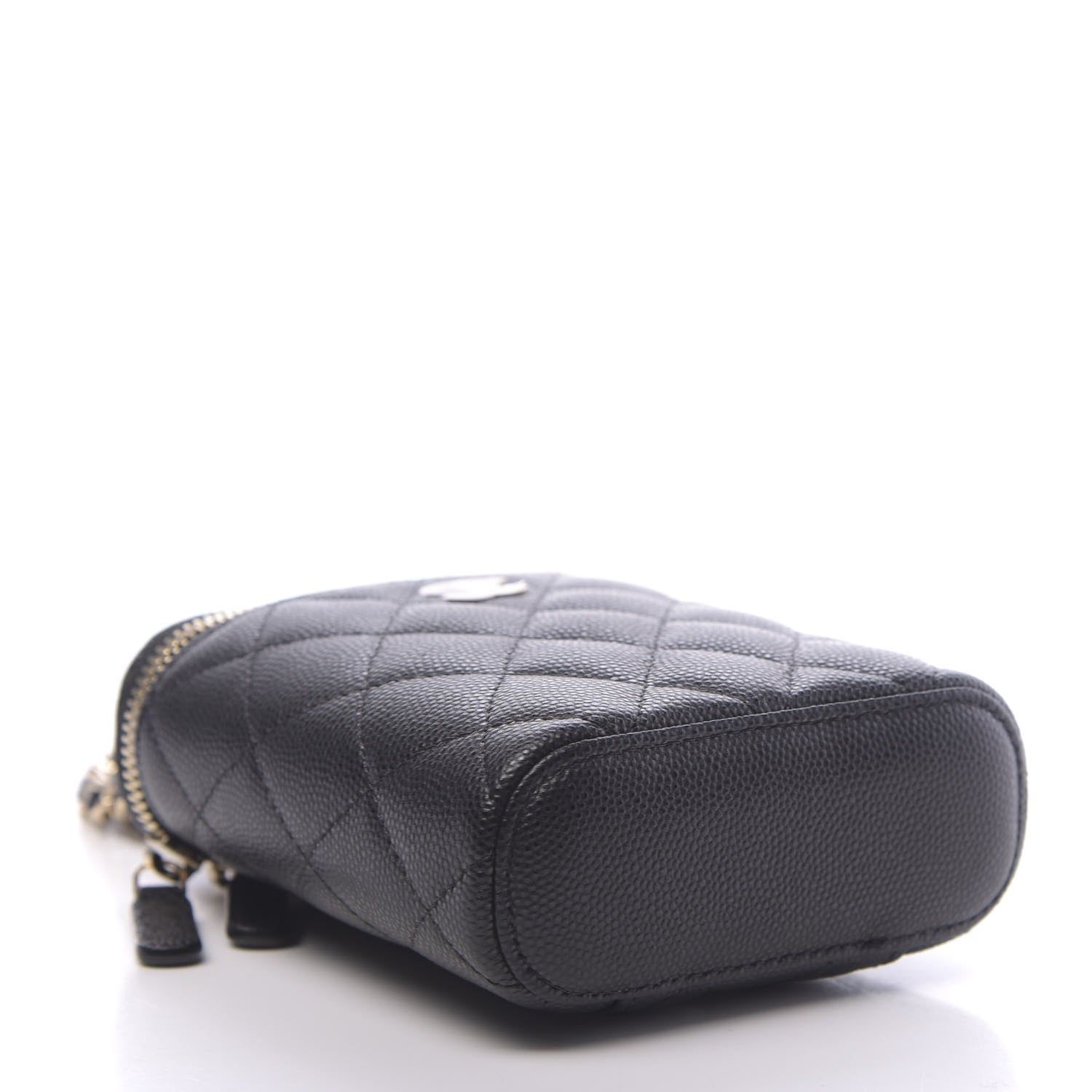 Chanel Caviar Quilted Small Vertical Coco Beauty Vanity Case With Chain Black 4 of 11