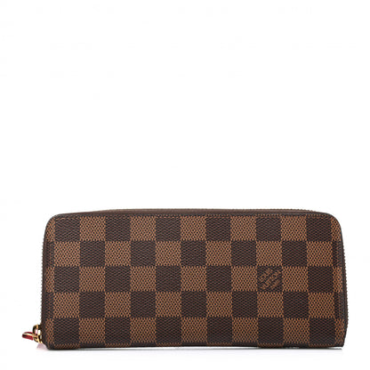 Louis Vuitton Damier Ebene Clemence Wallet Cherry 1 of 8
