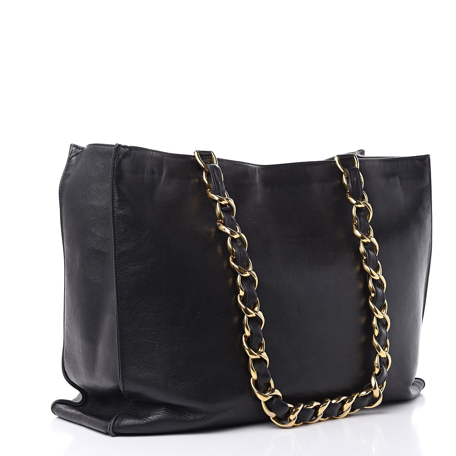 Chanel Lambskin CC Tote Black 3 of 14
