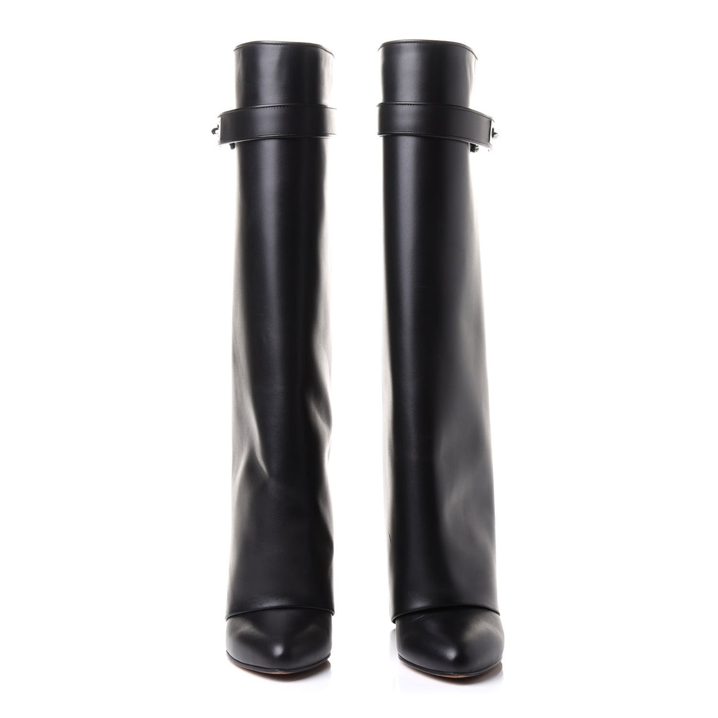 Calfskin Shark Lock Pant Boots 37 Black