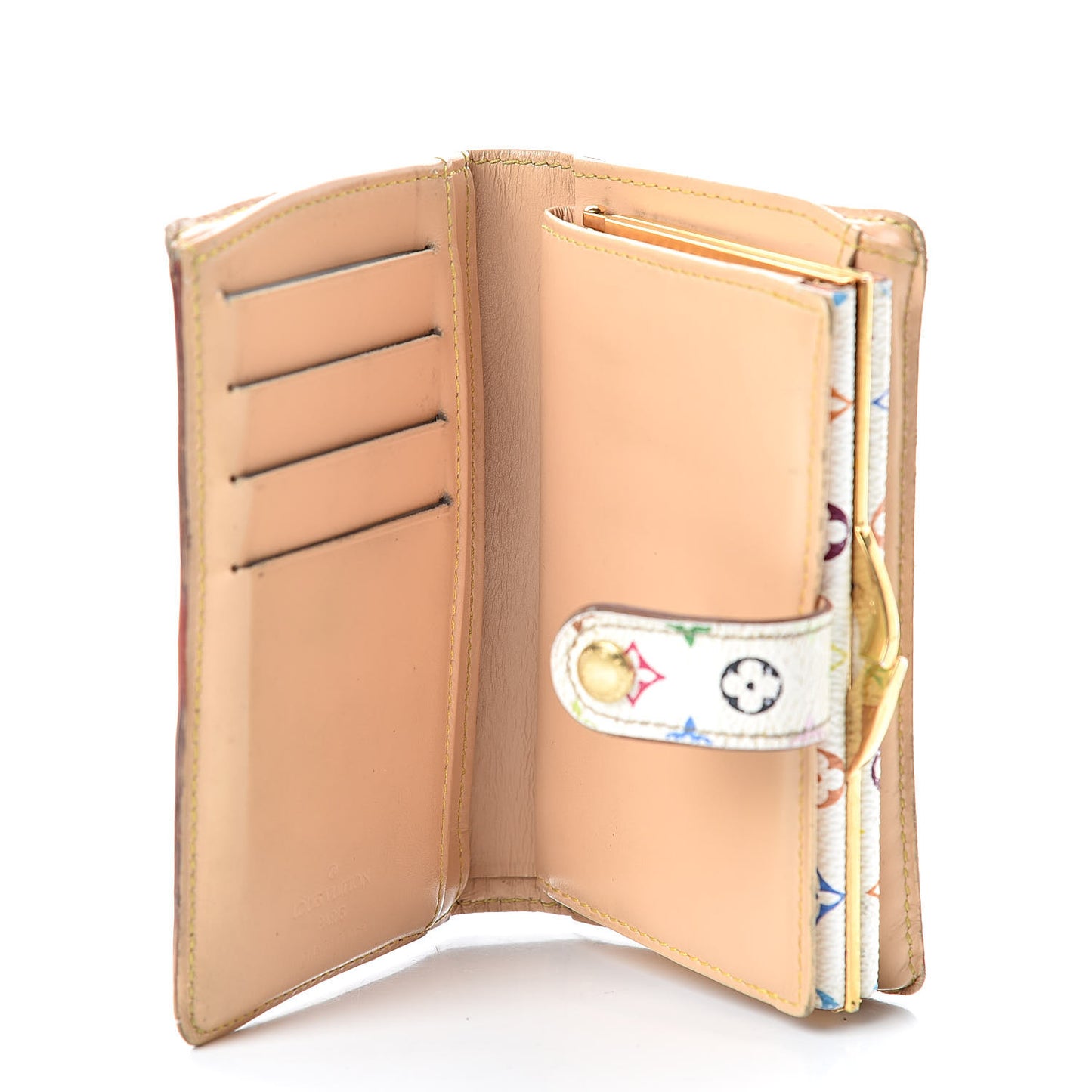 Monogram Multicolor French Purse Wallet White