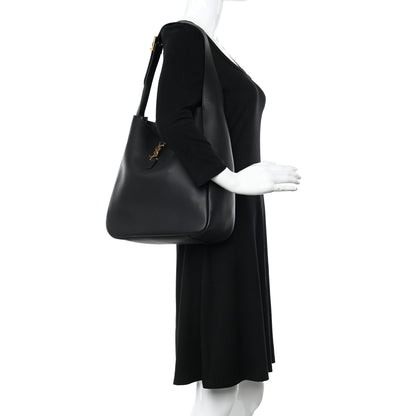 Saint Laurent Smooth Calfskin Large Le 5 A 7 Soft Hobo Black 2 of 10