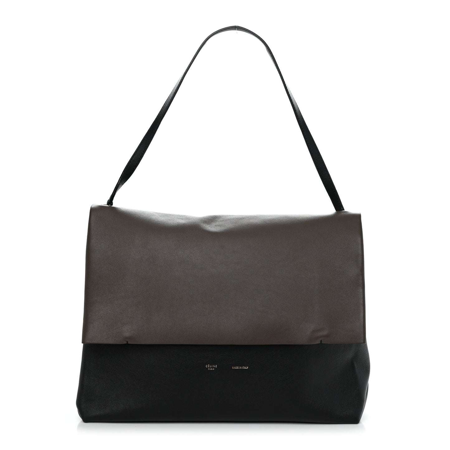 Calfskin Suede All Soft Shoulder Bag Taupe
