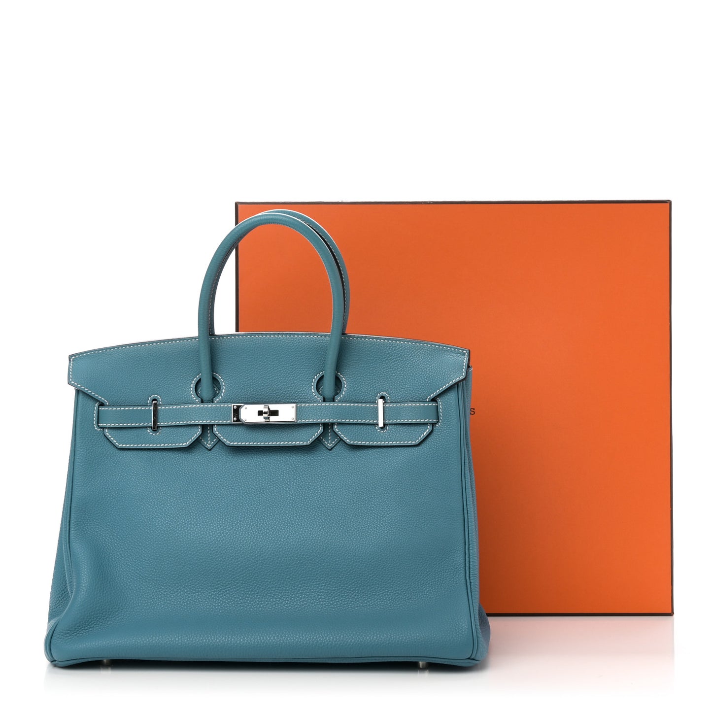 Togo Birkin 35 Blue Jean