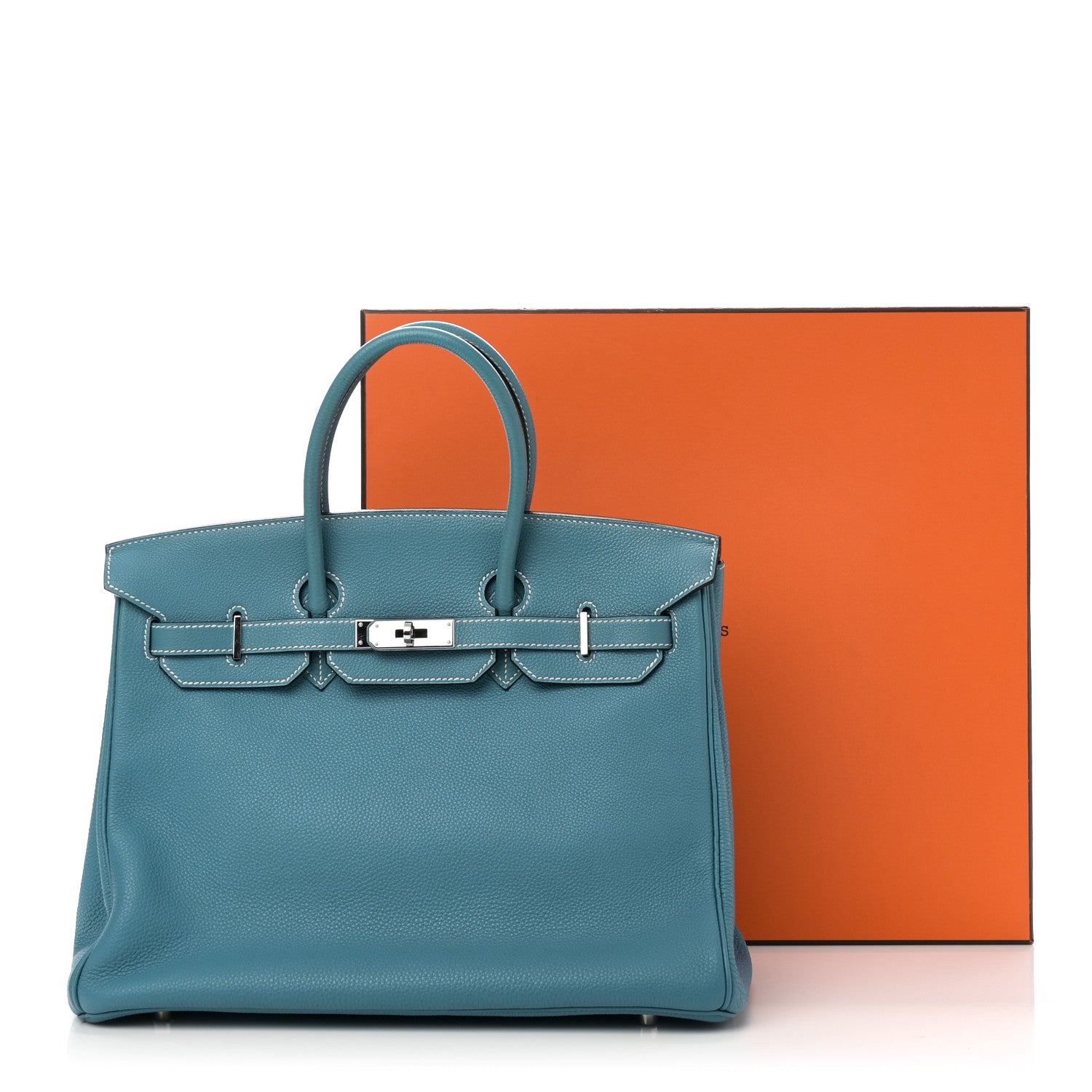 Hermes Togo Birkin 35 Blue Jean 10 of 10