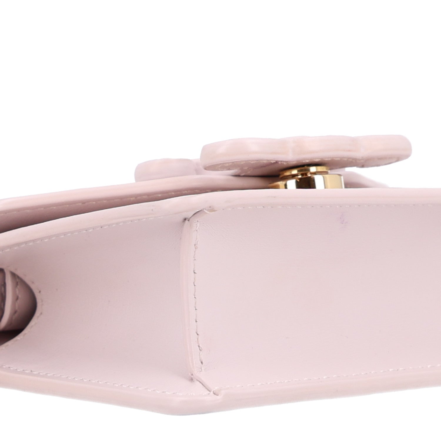 Celine Shiny Calfskin Triomphe Card Holder on Chain Poudre 8 of 9