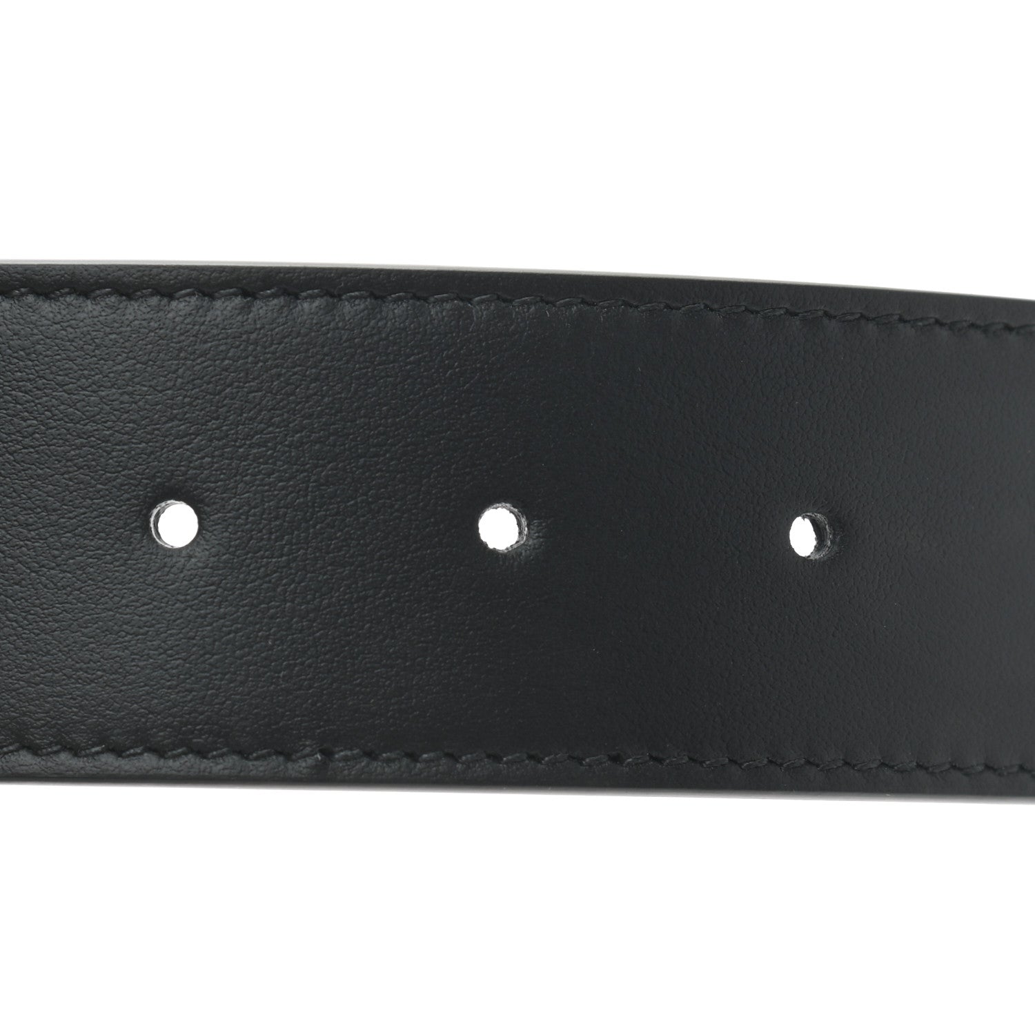 Gucci GG Supreme Monogram Matte Plutone Calfskin Double G 40mm Belt 95 38 Beige Ebony Black 4 of 5