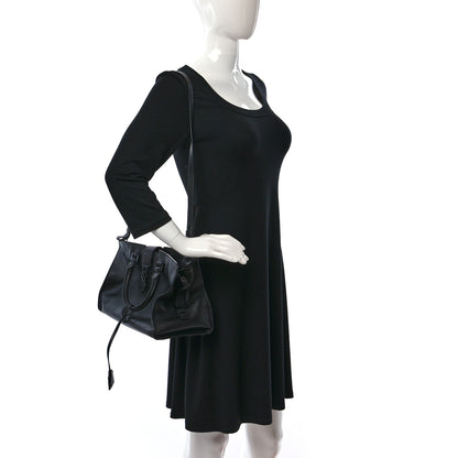 Saint Laurent Smooth Calfskin Small Monogram Cabas Black 2 of 9