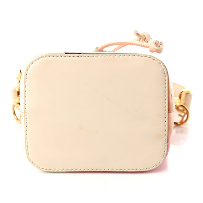 Fendi Vitello King F is Fendi FF Embossed Striped Mini Mon Tresor Bucket Bag Light Rose Multicolor White Ice 11 of 12
