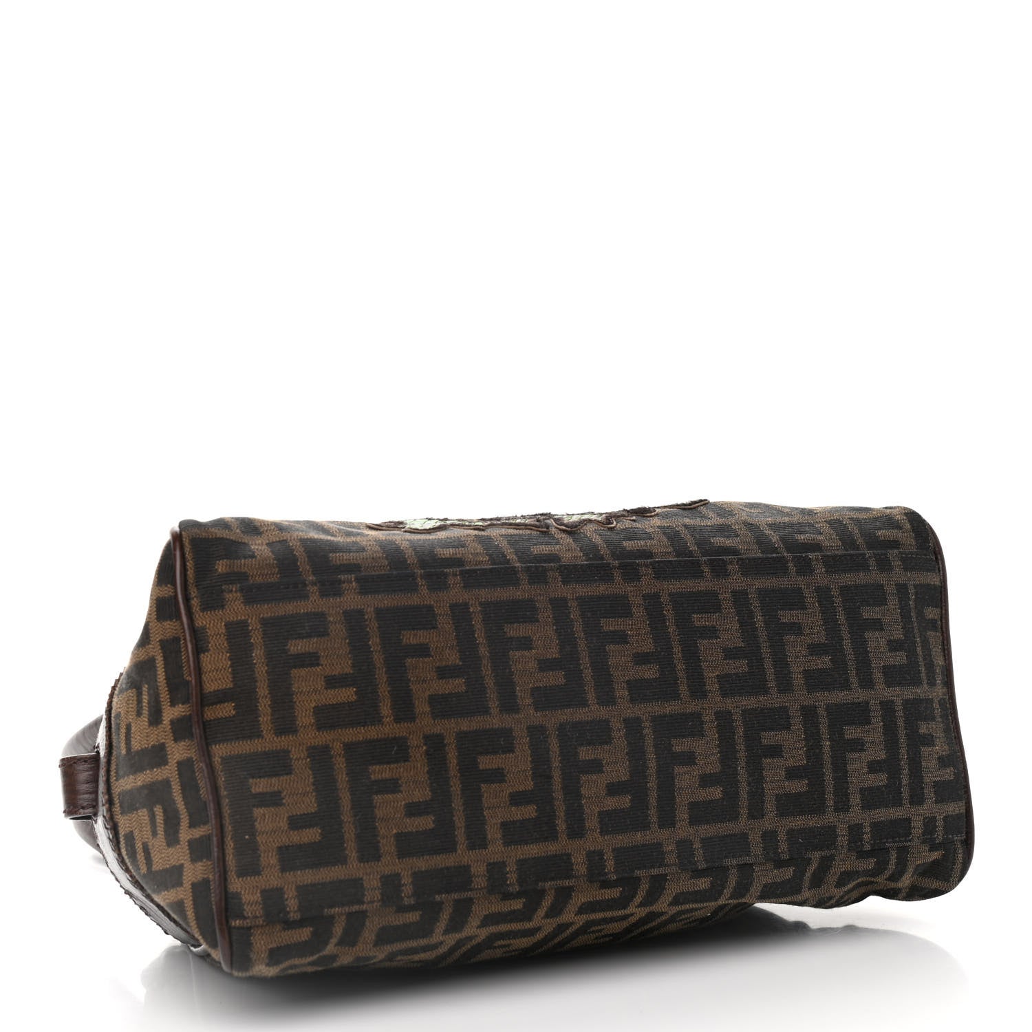 Fendi Zucca Snakeskin Squirrel Small Bag De Jour Tobacco 910204