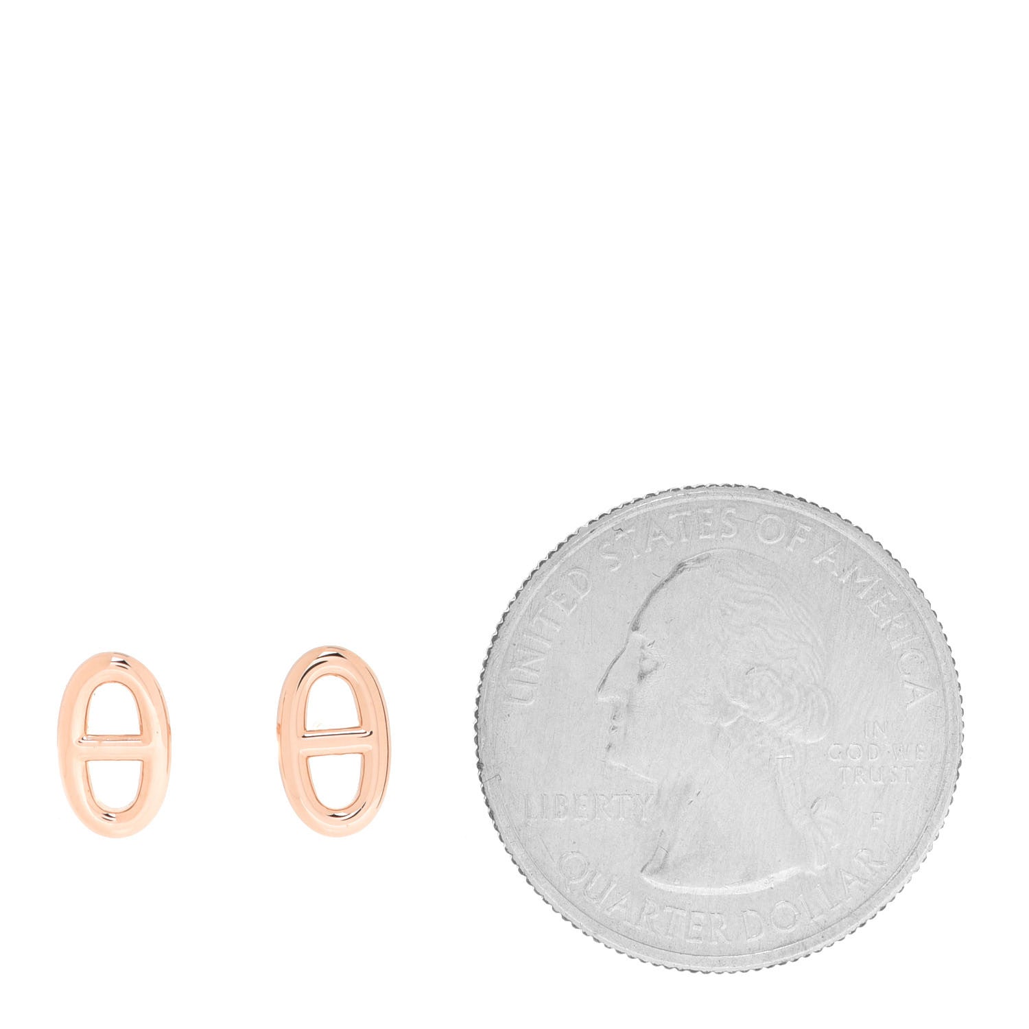 Hermes 18K Rose Gold TPM Farandole Stud Earrings 2 of 8