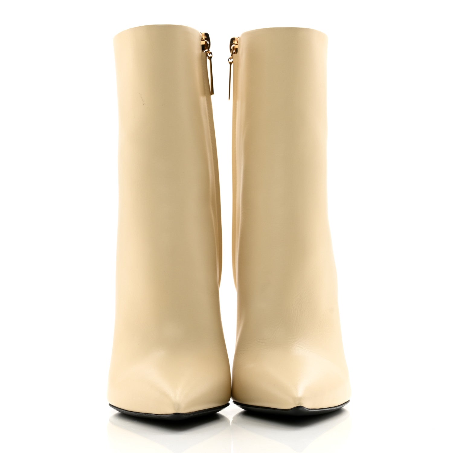 Saint Laurent Soft Calfskin Opyum 110 Ankle Boots 36.5 Real Beige 2 of 10